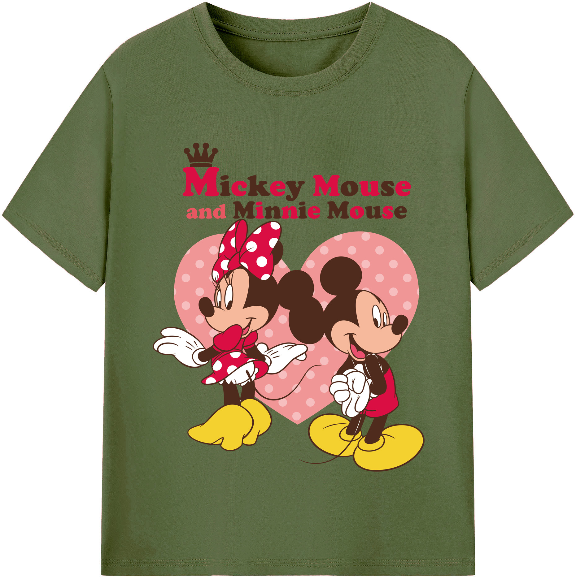 （画像用） ミッキーマウス Mickey Mouse 綿100％半袖Tシャツ（フロントプリント）